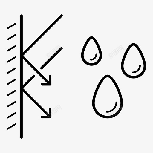 防水性能织物材料图标svg_新图网 https://ixintu.com 材料 织物 防水 防水性能