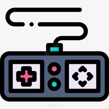 控制器游戏56线性颜色图标图标