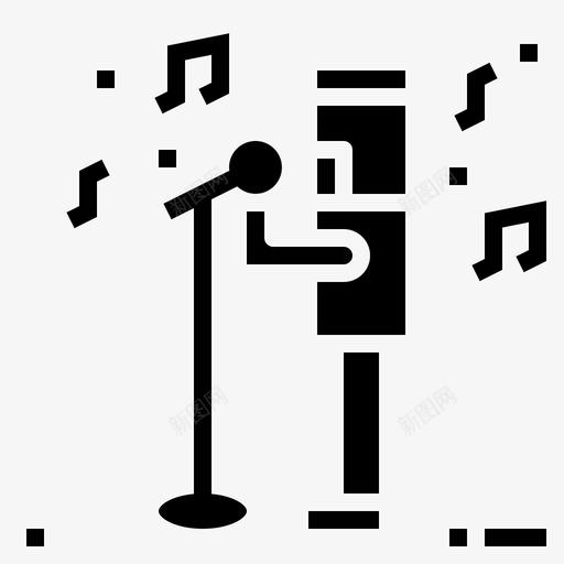 表演者艺术音乐图标svg_新图网 https://ixintu.com 歌唱 爵士乐 艺术 表演者 音乐
