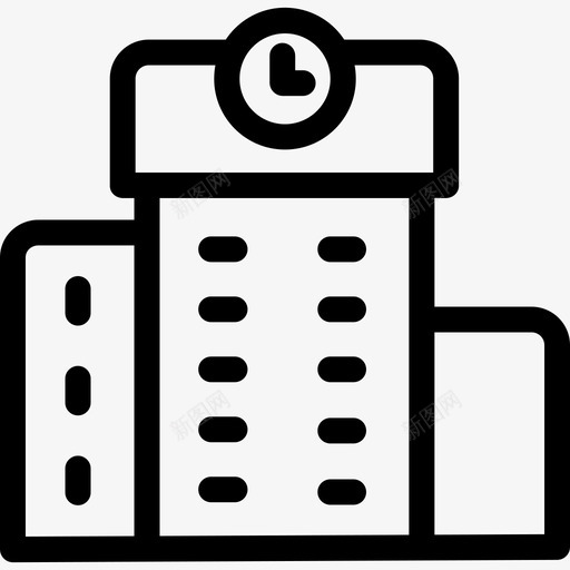 火车站46号楼直线图标svg_新图网 https://ixintu.com 46号楼 火车站 直线