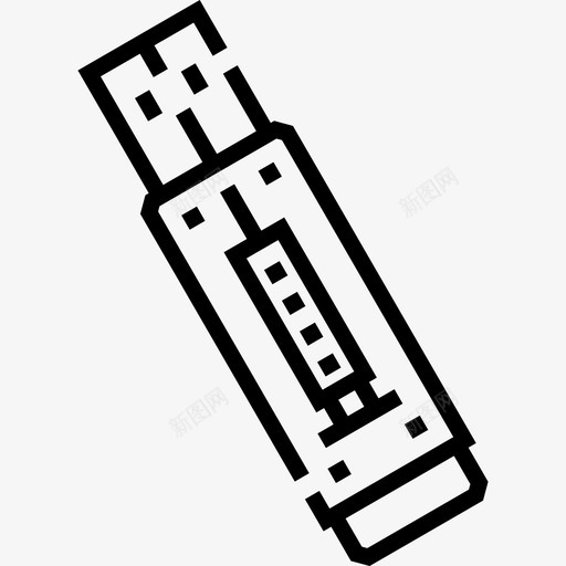 Pendrive互联网安全32线性图标svg_新图网 https://ixintu.com Pendrive 互联网安全32 线性