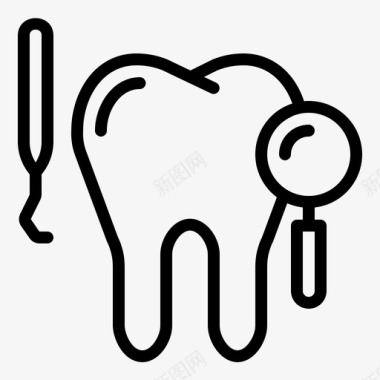 牙科护理牙医洁牙图标图标