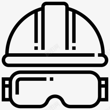 安全帽护目镜工业图标图标