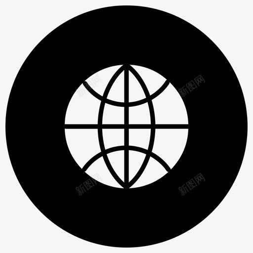 地球互联网星球图标svg_新图网 https://ixintu.com 互联网 地球 基本设计3 星球 网络