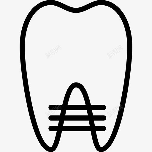 牙齿牙齿8线形图标svg_新图网 https://ixintu.com 牙齿 牙齿8 线形