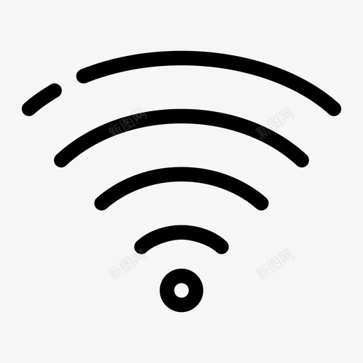 wificonnectinternet图标svg_新图网 https://ixintu.com connect internet wifi 信号 混合4种介质间隙 网络