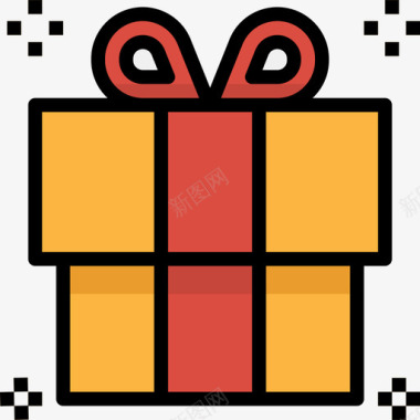 礼品购物95线性颜色图标图标