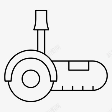 切割机刀片施工图标图标