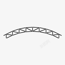 桥梁工程桁架桥梁工程图标高清图片