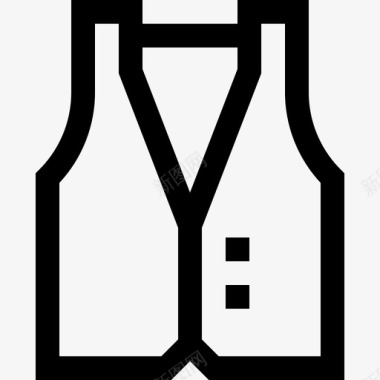 马甲衣服和洗衣房直系图标图标