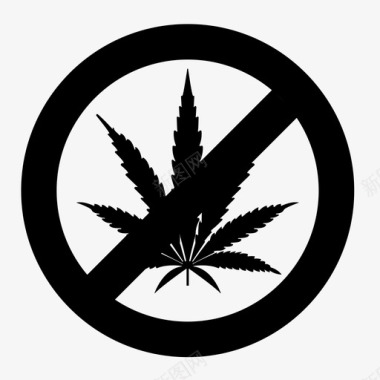 大麻禁令政府非法图标图标