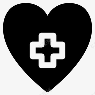 心脏添加医疗图标图标