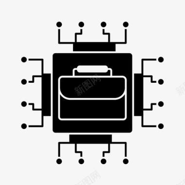 商业金融人工智能金融支付图标图标