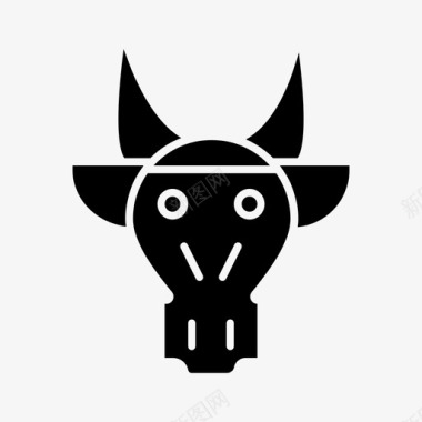 公牛装饰品动物图标图标