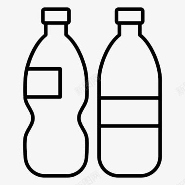 软饮料瓶子图标图标