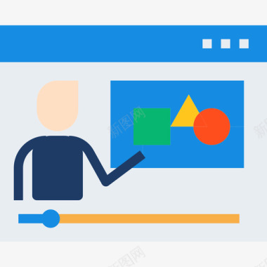 视频教程elearning16平面图标图标