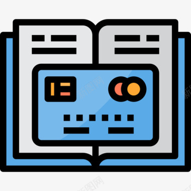 信用卡商业259线性彩色图标图标