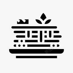 糖葱薄饼薄饼甜点糖图标高清图片