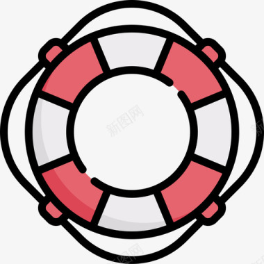 救生圈应急服务25线性颜色图标图标