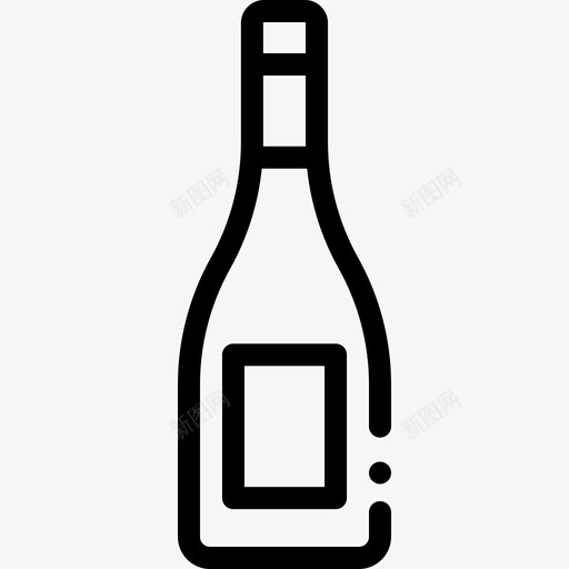 酒瓶葡萄酒2线性图标svg_新图网 https://ixintu.com 线性 葡萄酒2 酒瓶