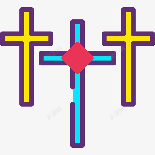 十字架假日36附魔图标svg_新图网 https://ixintu.com 假日36 十字架 附魔