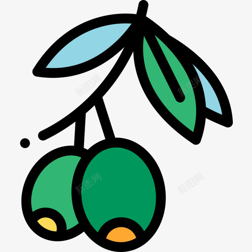 橄榄纯素食品原色图标svg_新图网 https://ixintu.com 原色 橄榄 纯素食品
