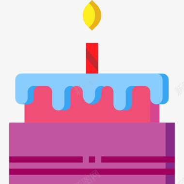 生日蛋糕娱乐47扁平图标图标