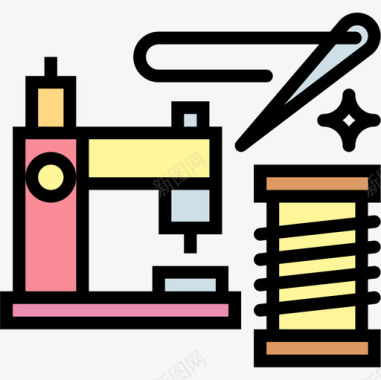 缝缝45线颜色图标图标