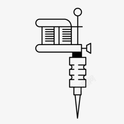 纹身针纹身机墨水针图标高清图片