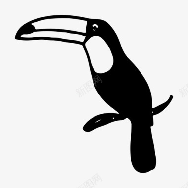 巨嘴鸟非洲鸟类图标图标
