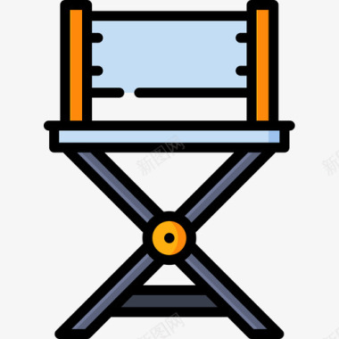 椅子艺术工作室15线性颜色图标图标