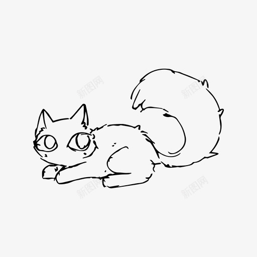 小猫猫宠物图标svg_新图网 https://ixintu.com 宠物 小猫 猫