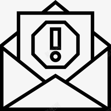 打开垃圾邮件垃圾邮件网络钓鱼图标图标