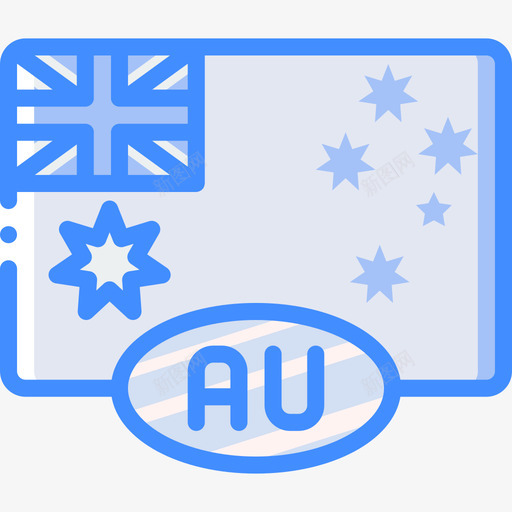 澳大利亚国旗11蓝色图标svg_新图网 https://ixintu.com 国旗11 澳大利亚 蓝色
