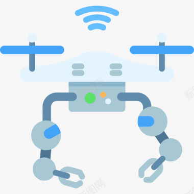无人机智能农场6扁平图标图标