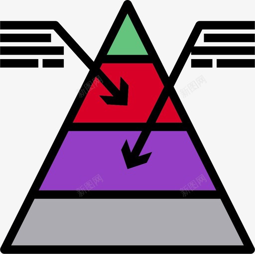 金字塔图图表10线性颜色图标svg_新图网 https://ixintu.com 图表10 线性颜色 金字塔图