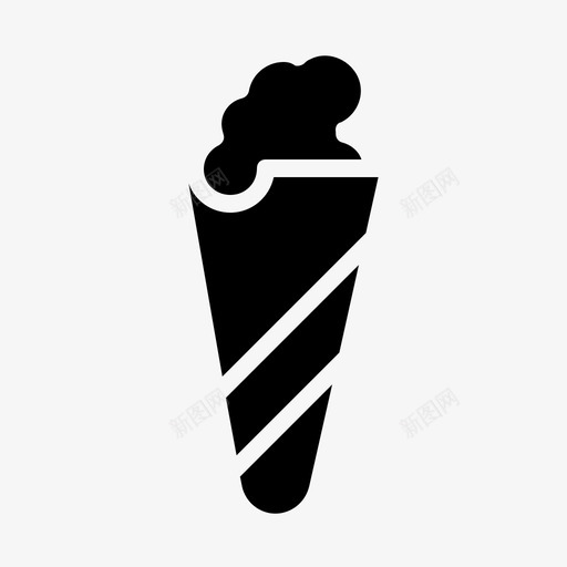 冰淇淋蛋卷点心图标svg_新图网 https://ixintu.com 冰淇淋 点心 甜食 蛋卷
