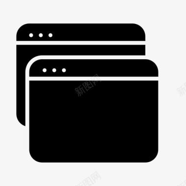 网页浏览器双图标图标