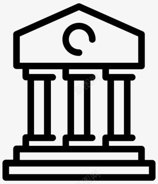 银行大厦金融储蓄图标图标