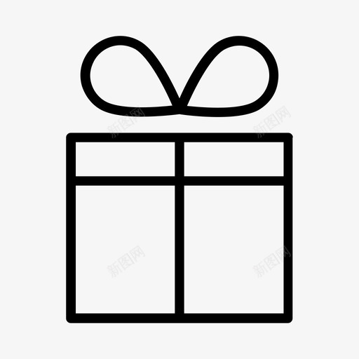 礼品盒包装丝带图标svg_新图网 https://ixintu.com 丝带 包装 礼品盒