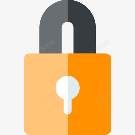 锁保护和安全扁平图标svg_新图网 https://ixintu.com 保护和安全 扁平 锁