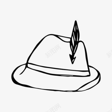 德国帽子帽子头饰图标图标