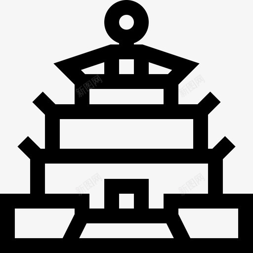 中国寺庙历史4直系图标svg_新图网 https://ixintu.com 中国寺庙 历史4 直系