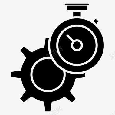 时间设置齿轮计时器图标图标