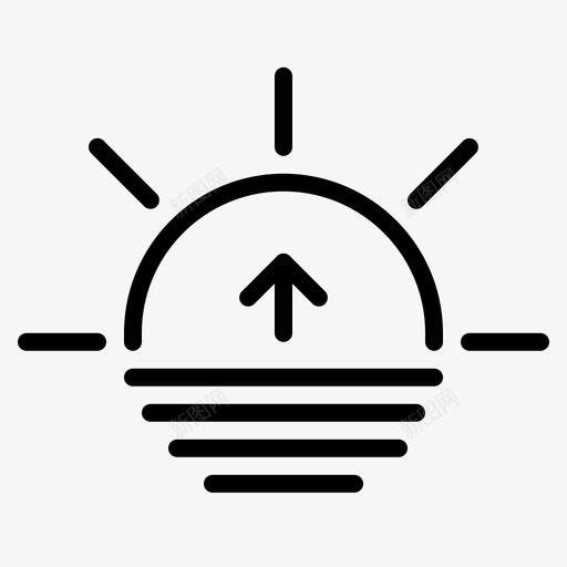 日出天气160轮廓图标svg_新图网 https://ixintu.com 天气160 日出 轮廓