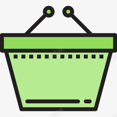 购物篮购物和电子商务2线性颜色图标图标