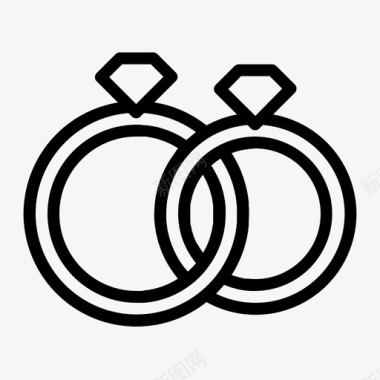 情侣戒指订婚爱情图标图标