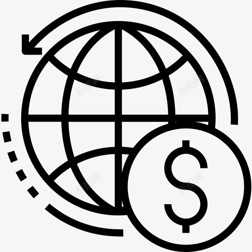 全球商务与管理4直线型图标svg_新图网 https://ixintu.com 全球 商务与管理4 直线型