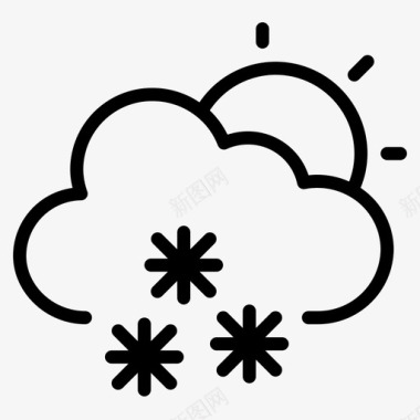 雪天气160轮廓图标图标