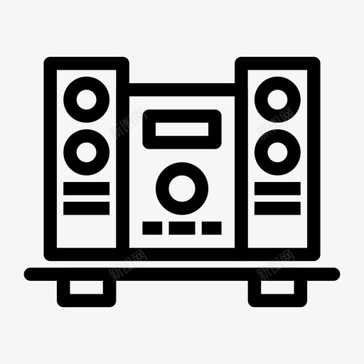 低音喇叭扩音器音乐图标svg_新图网 https://ixintu.com 低音喇叭 家用电器和厨房 扩音器 扬声器 立体声音响 音乐